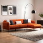Atelier Del Sofa Sevilla Corner Right (L3+Chl) Sofá-Cama Esquinero Naranja 270 x 170 cm